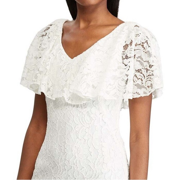 NWT! LAUREN Ralph Lauren Tamalira Floral Lace Dress, Size 8 - Picture 14 of 15